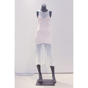 HERVE LEGER DRESS IN WHITE
